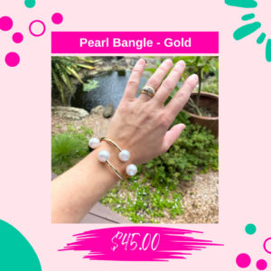 Pearl Gold Bangle - Miss Chardy Shop